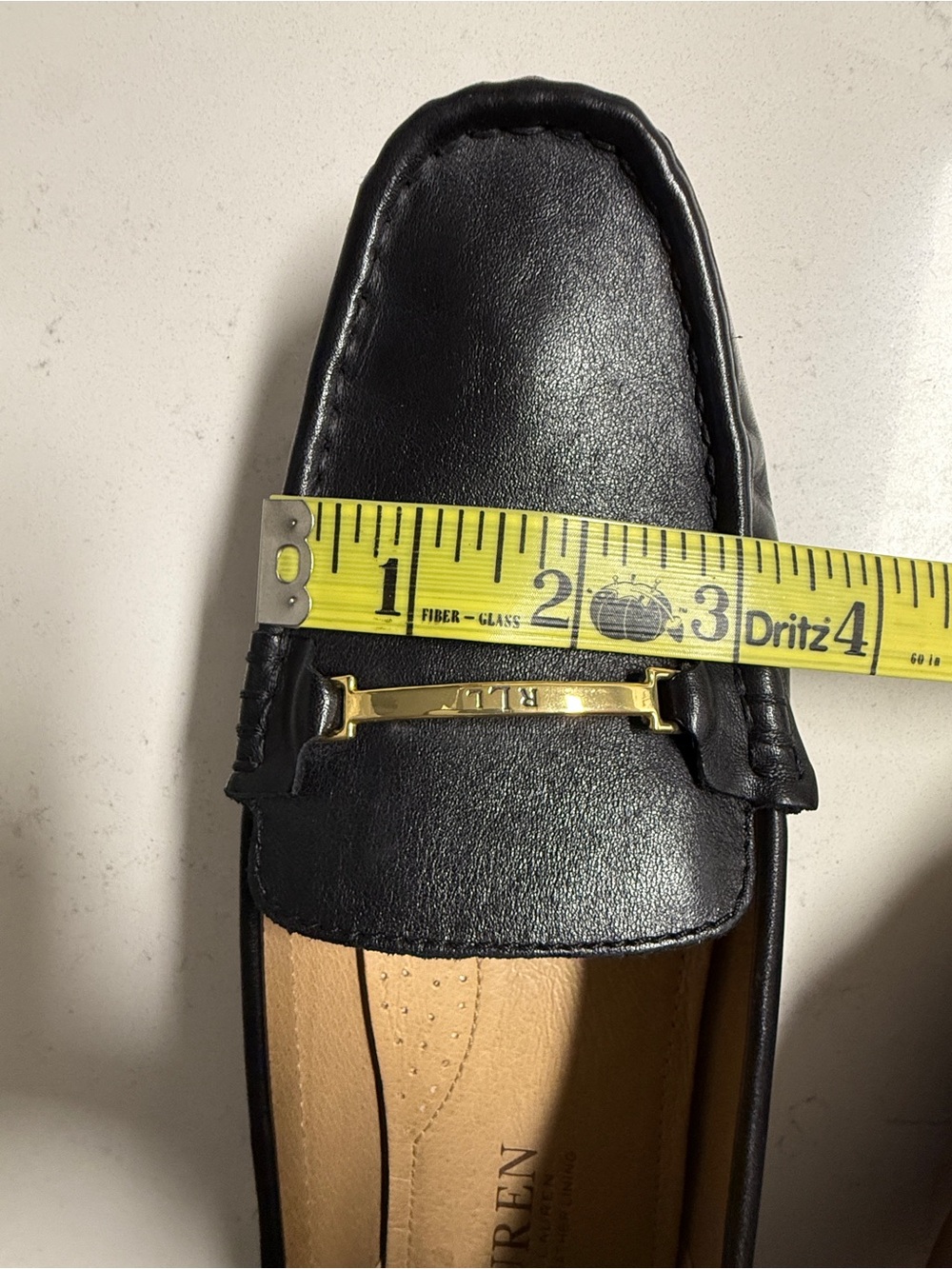Briony Lauren Ralph Lauren Black Leather Loafers with Gold Bit - Picture 11 of 12